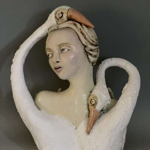 Innocence and Eloquence 15x13x6 ceramic sculpture