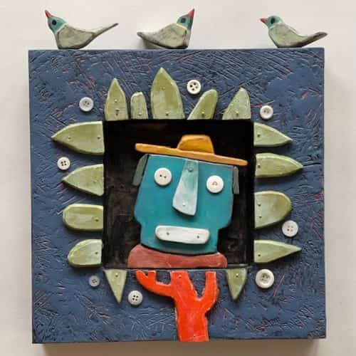 Jim Edmon Sammy 12x12 mixed media WEB