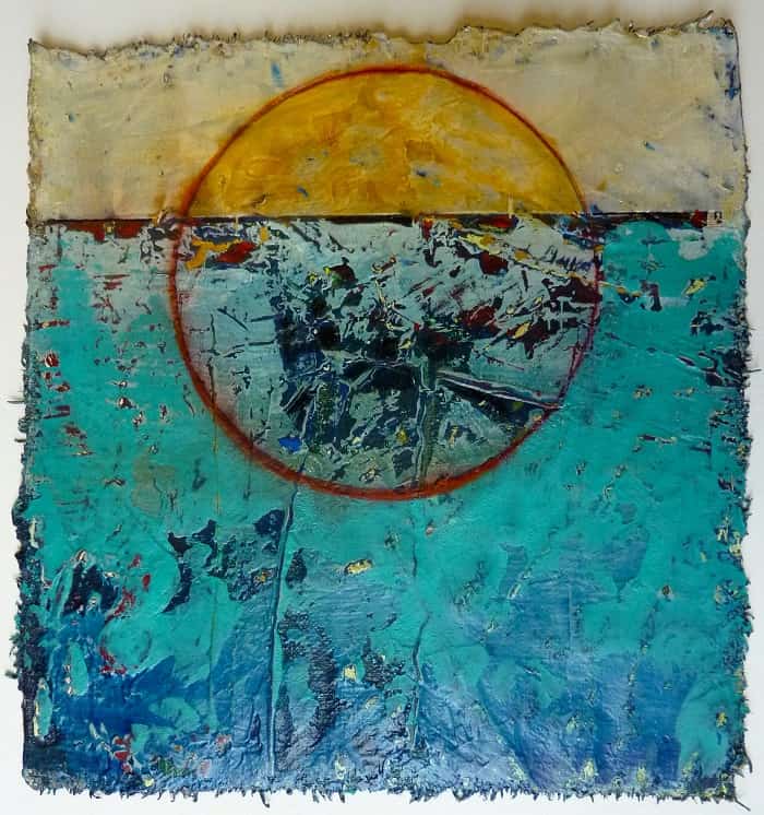 Helene Steene Eclipse IV 8.75x8.25 mixed media on canvas WEB