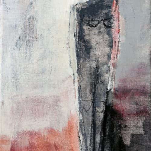 Figure with Gray 1 10 X 8 mixed media canvas 1